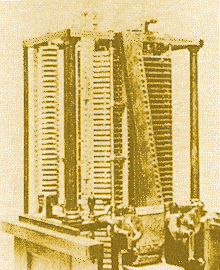 Babbage's Difference Engine contained columns of cogged wheels
